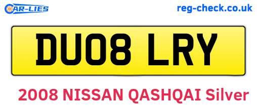 DU08LRY are the vehicle registration plates.