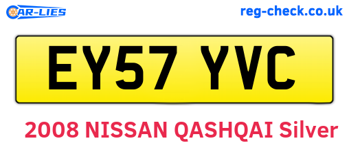 EY57YVC are the vehicle registration plates.