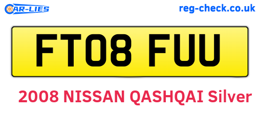 FT08FUU are the vehicle registration plates.