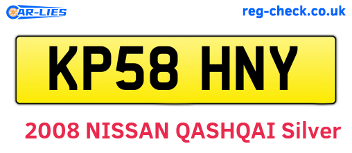 KP58HNY are the vehicle registration plates.