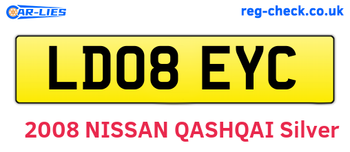 LD08EYC are the vehicle registration plates.