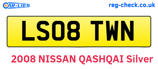 LS08TWN are the vehicle registration plates.