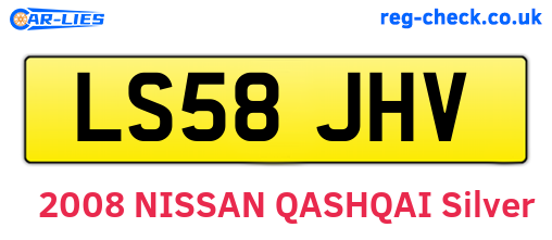 LS58JHV are the vehicle registration plates.