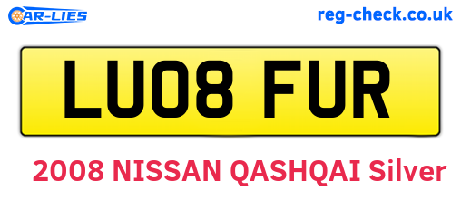 LU08FUR are the vehicle registration plates.