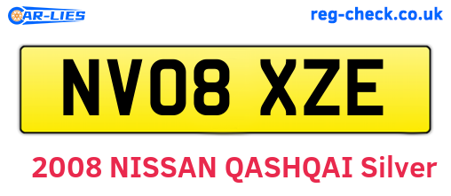NV08XZE are the vehicle registration plates.