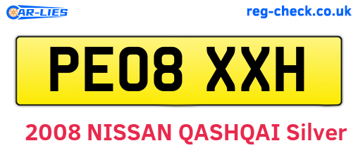 PE08XXH are the vehicle registration plates.