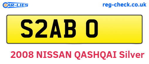 S2ABO are the vehicle registration plates.