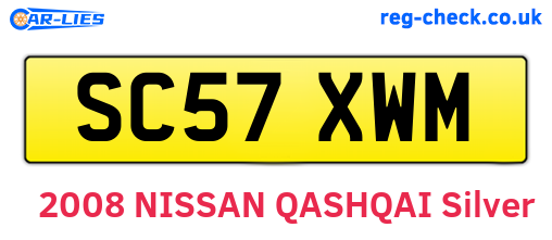 SC57XWM are the vehicle registration plates.