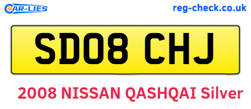 SD08CHJ are the vehicle registration plates.