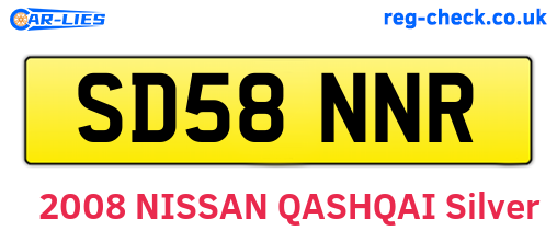 SD58NNR are the vehicle registration plates.