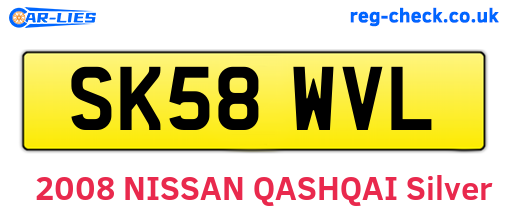 SK58WVL are the vehicle registration plates.