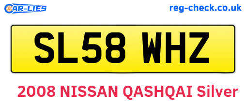 SL58WHZ are the vehicle registration plates.