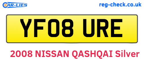 YF08URE are the vehicle registration plates.