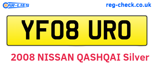 YF08URO are the vehicle registration plates.