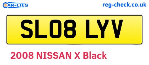 SL08LYV are the vehicle registration plates.