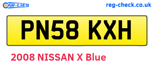 PN58KXH are the vehicle registration plates.