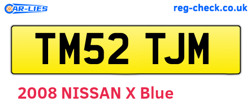 TM52TJM are the vehicle registration plates.