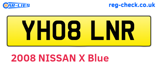 YH08LNR are the vehicle registration plates.