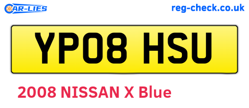 YP08HSU are the vehicle registration plates.