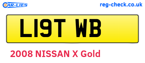 L19TWB are the vehicle registration plates.