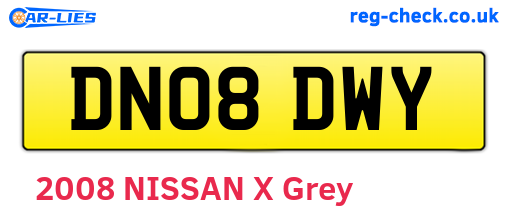 DN08DWY are the vehicle registration plates.