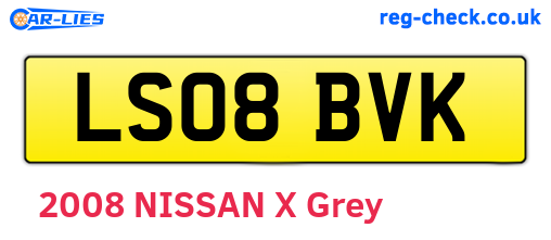 LS08BVK are the vehicle registration plates.
