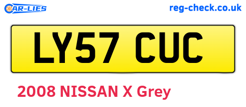 LY57CUC are the vehicle registration plates.