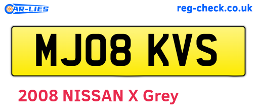 MJ08KVS are the vehicle registration plates.
