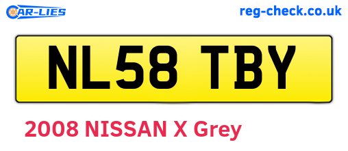 NL58TBY are the vehicle registration plates.