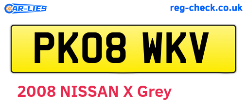 PK08WKV are the vehicle registration plates.