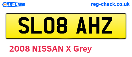 SL08AHZ are the vehicle registration plates.