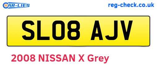 SL08AJV are the vehicle registration plates.