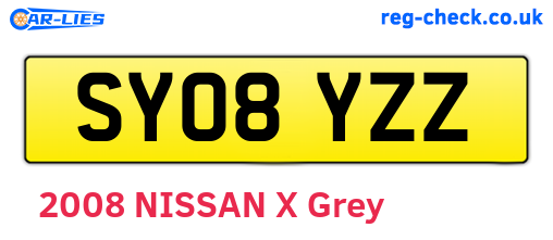 SY08YZZ are the vehicle registration plates.