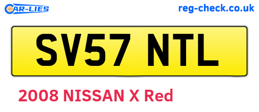 SV57NTL are the vehicle registration plates.