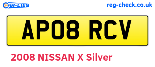 AP08RCV are the vehicle registration plates.