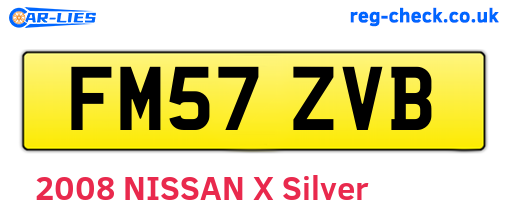 FM57ZVB are the vehicle registration plates.