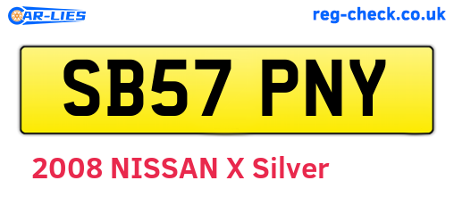 SB57PNY are the vehicle registration plates.