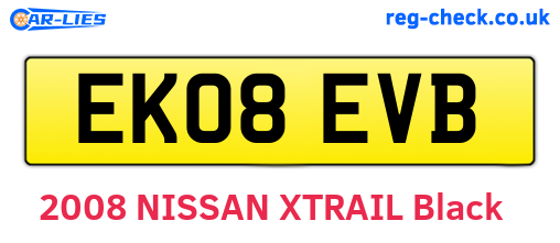 EK08EVB are the vehicle registration plates.