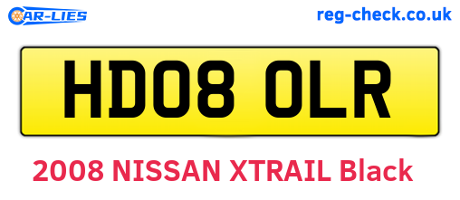 HD08OLR are the vehicle registration plates.