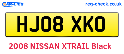 HJ08XKO are the vehicle registration plates.