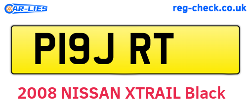 P19JRT are the vehicle registration plates.