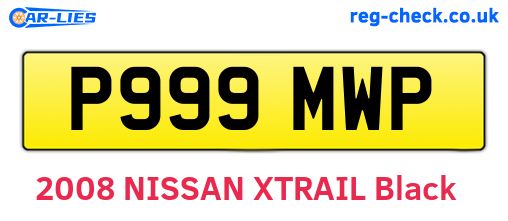 P999MWP are the vehicle registration plates.