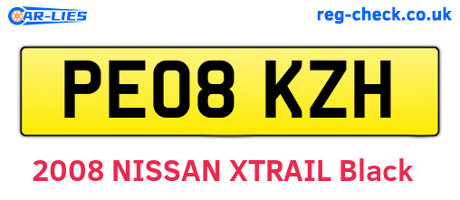 PE08KZH are the vehicle registration plates.