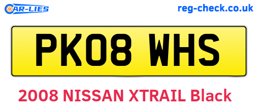 PK08WHS are the vehicle registration plates.