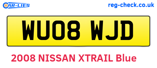 WU08WJD are the vehicle registration plates.