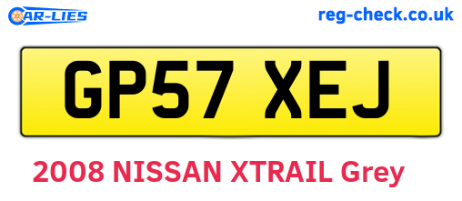 GP57XEJ are the vehicle registration plates.