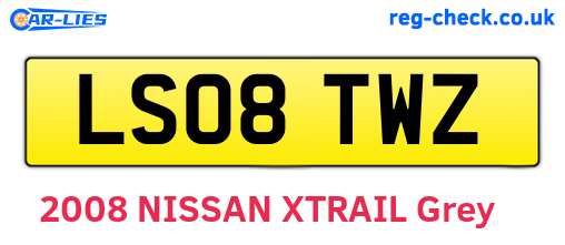 LS08TWZ are the vehicle registration plates.