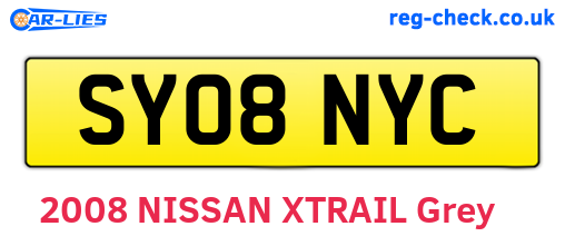SY08NYC are the vehicle registration plates.