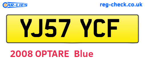 YJ57YCF are the vehicle registration plates.