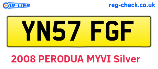YN57FGF are the vehicle registration plates.